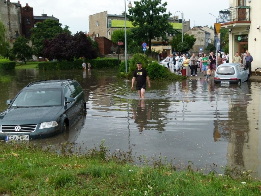 Radomsko zalane po ulewie - lipiec 2011