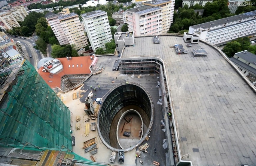 Budowa Hanza Tower w Szczecinie. Najnowsze ZDJĘCIA z placu budowy!
