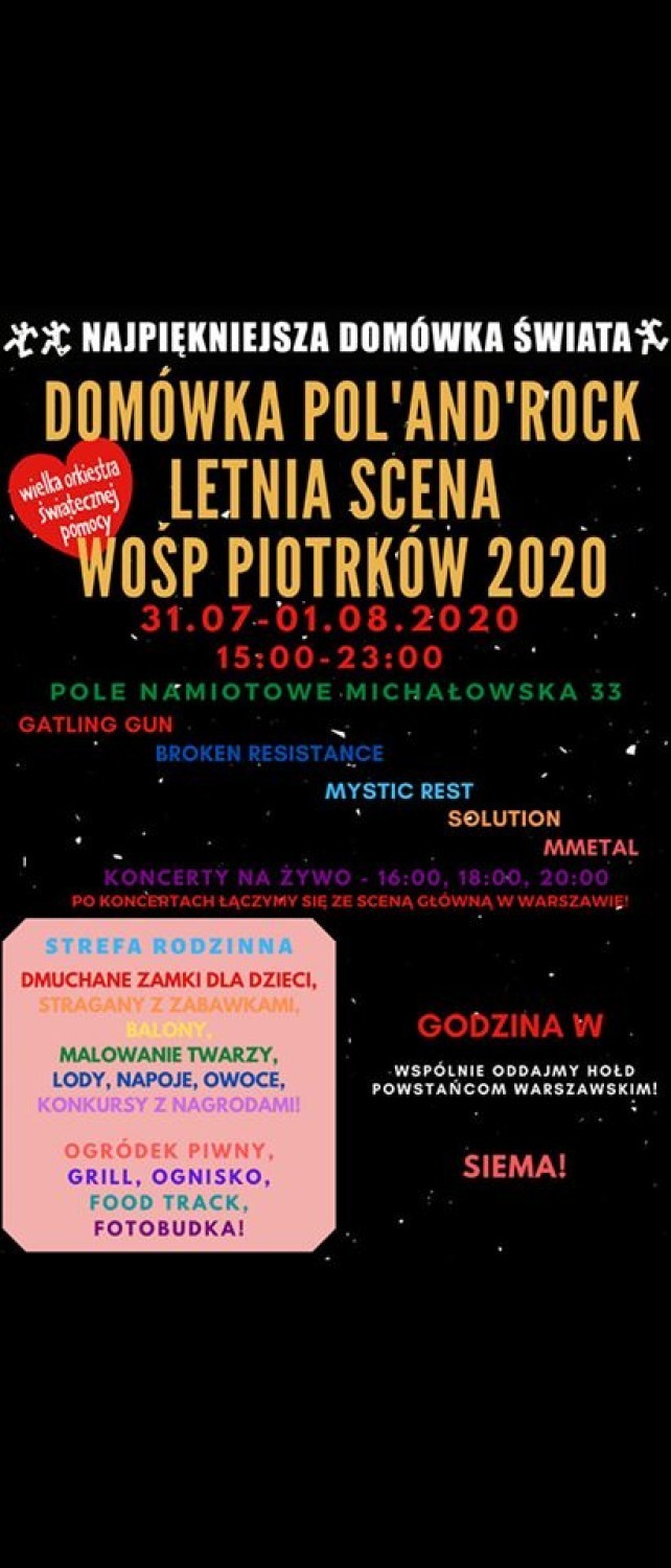 Domówka Pol'and'Rock Festival w Piotrkowie już za tydzień. W...