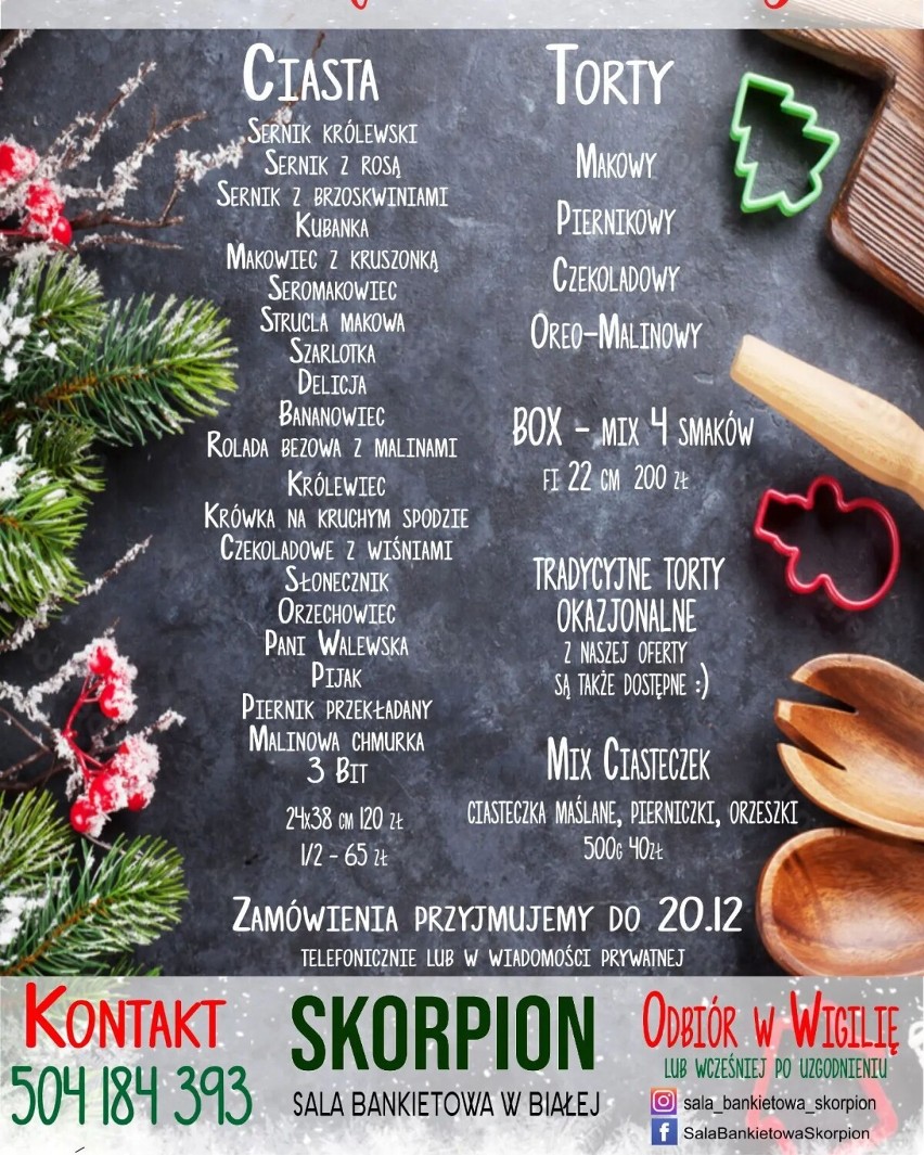 Catering wigilijno- świąteczny w Wieluniu i okolicach. Zobacz menu lokalnych restauracji