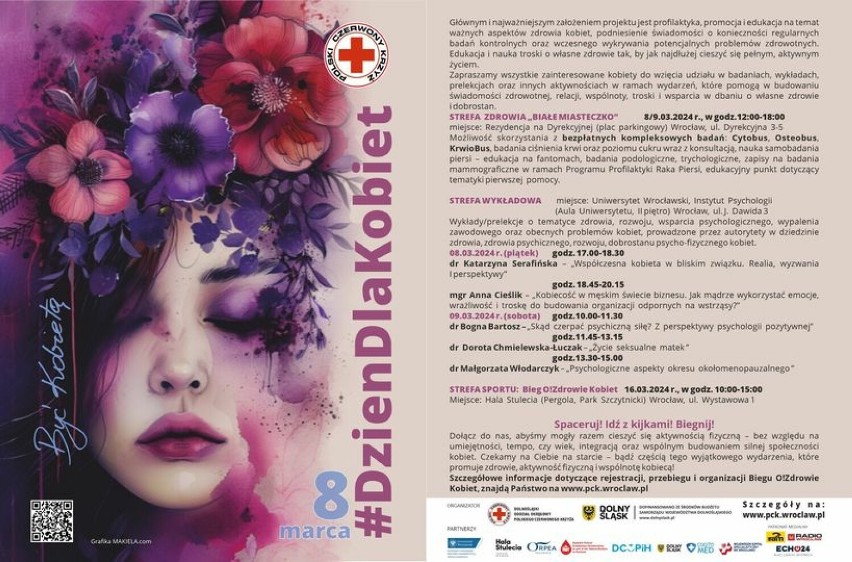 Cykl imprez dla kobiet we Wrocławiu organizowany przez PCK. Będą m.in. kompleksowe, bezpłatne badania zdrowotne