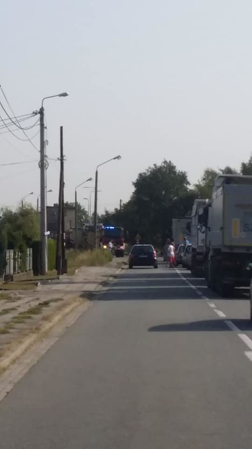 Wypadek na ulicy Gliwickiej w Siedliskach