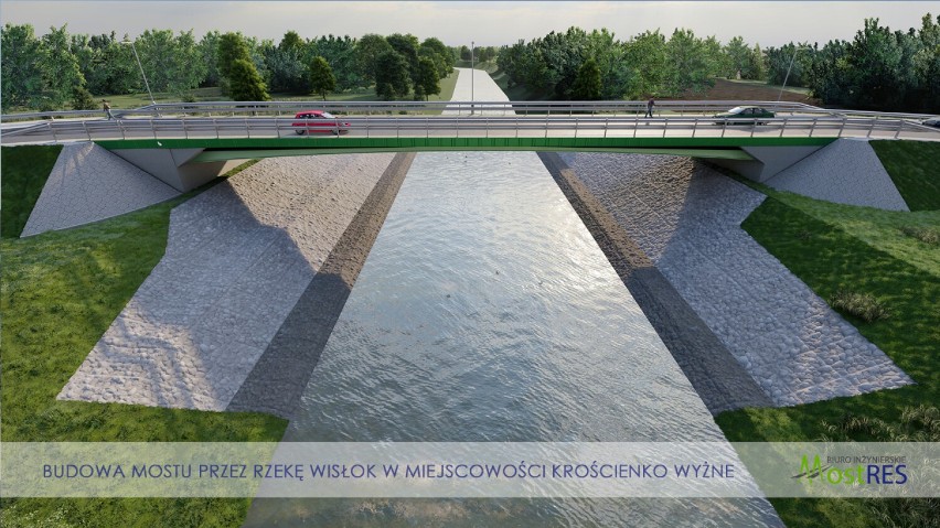 Tak ma wyglądać nowy most na Wisłoku w Krościenku Wyżnym