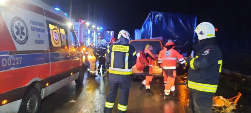 Wypadek na autostradzie A4 na Dolnym Śląsku 30.01.2023