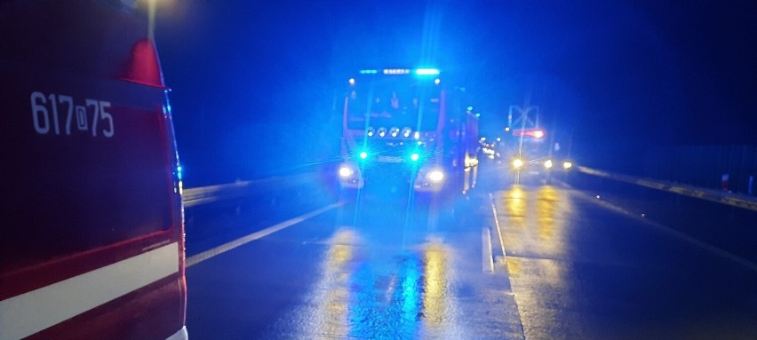 Wypadek na autostradzie A4 na Dolnym Śląsku 30.01.2023
