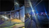 Nocna akcja strażaków koło Żabna. Przez kilka godzin walczyli z pożarem suszarni z 30 tonami kukurydzy w Gorzycach