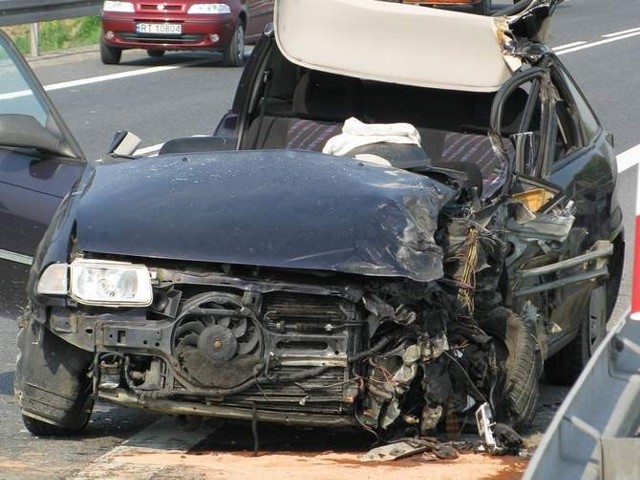 wypadek w Sędziszowie Małopolskim28042011
Auto kobiety ,która zginęła .