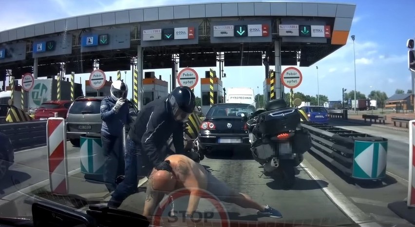 Bójka przed bramkami na autostradzie A4 pod Wrocławiem