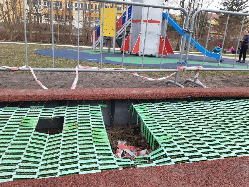 Co z naprawą trampoliny na Plantach w Goleniowie? Zdążą przed wiosną?