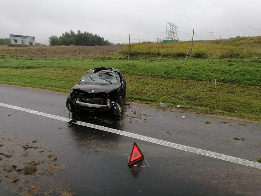 Wypadek na autostradzie A4. Dwie osoby w szpitalu