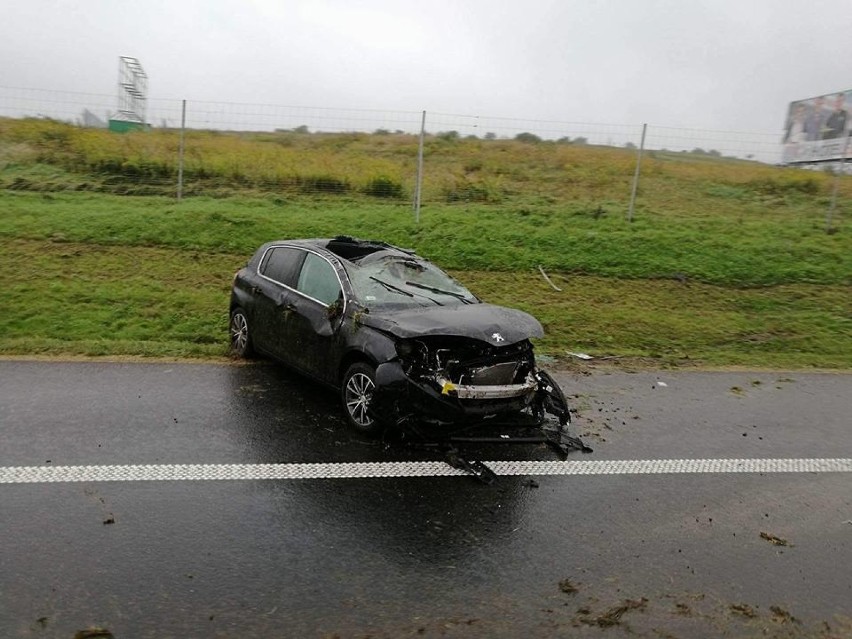 Wypadek na autostradzie A4. Dwie osoby w szpitalu