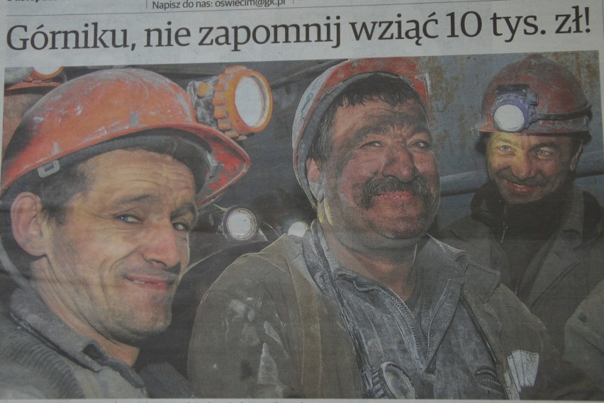 10 ty. zł dla górników. Wypełnij wniosek z Gazetą Krakowską