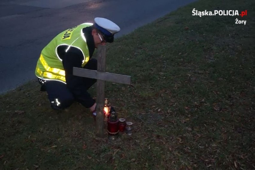 Policjanci z Żor uczcili pamięć ofiar wypadków drogowych ZDJĘCIA