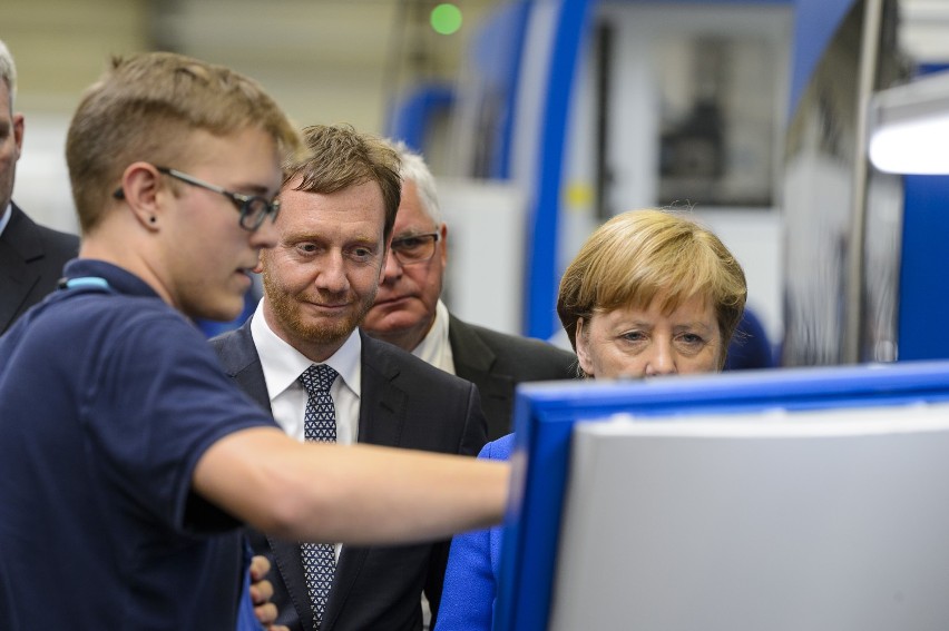 Angela Merkel odwiedziła fabrykę Siemens w Goerlitz. Zobacz ZDJĘCIA!