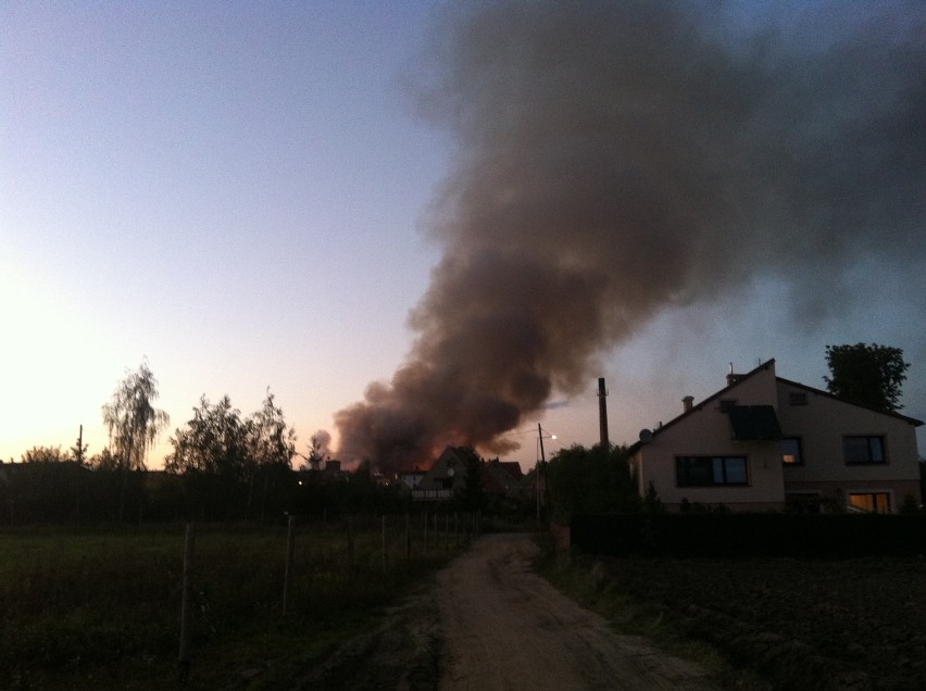 Pożar hali w Bielawie na Dolnym Śląsku