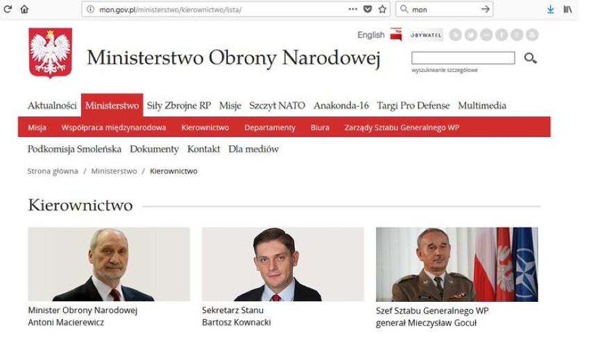 Mariusz Błaszczak jest ministrem obrony narodowej? Nie....