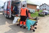 Wypadek na budowie w Wilkowicach. Mężczyzna spadł i trafił do szpitala [ZDJĘCIA]