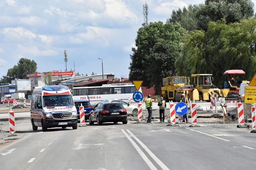 Remont głównej arterii drogowej Lubina [ZDJĘCIA]