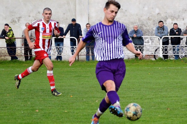 Mateusz Kowalski (Hejnał) zdobył jedną bramkę, ale pracował na kolegów.