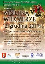 Dziś wigilijna wieczerza w zajeździe Jonatan w Czerninie