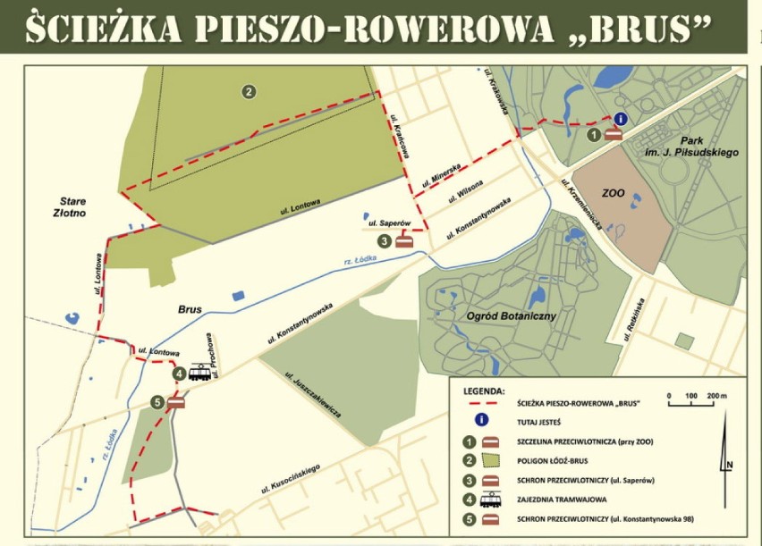 Sciezka Pieszo Rowerowa Powstala Na Brusie W Lodzi Mapa Lodz Nasze Miasto