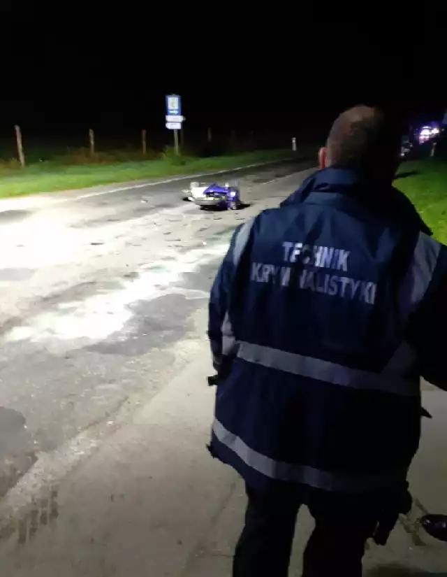 Wypadek na DW 160 na wysokości ośrodka wypoczynkowego w Mierzynie.