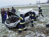 Kierowca miał dwa promile. Zatrzymał się w polu.