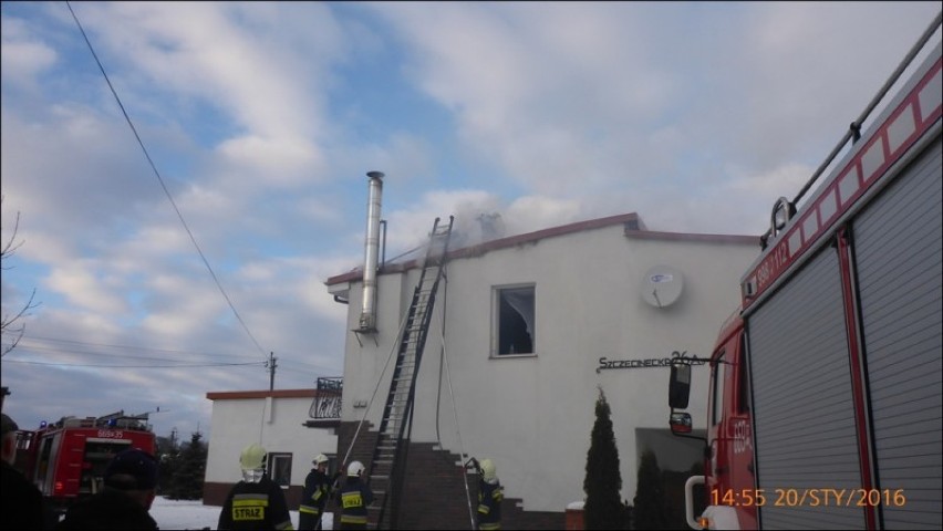 Pożar budynku mieszkalnego