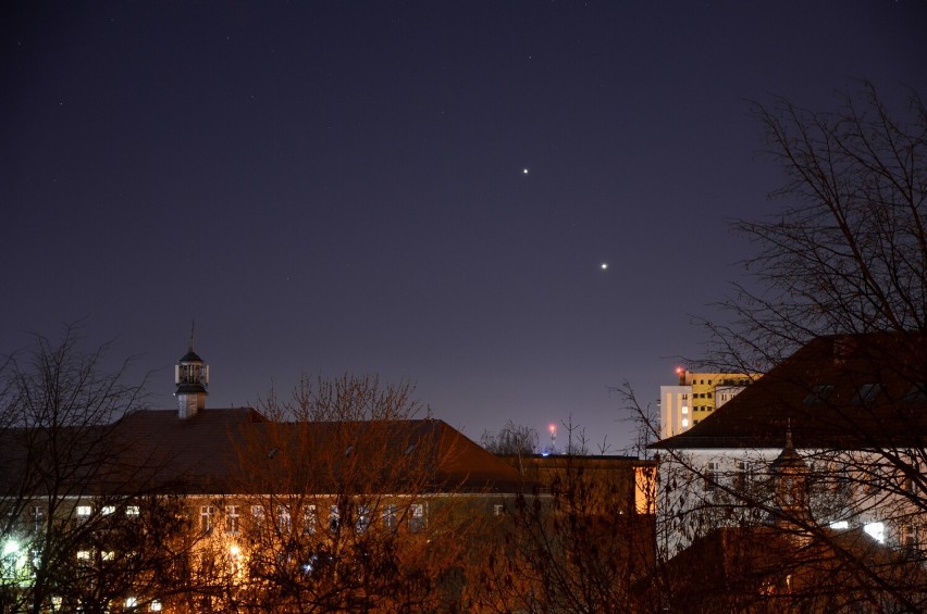 Wenus i Jowisz - zdjęcie wykonane na Kapuściskach w...