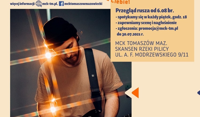 Rusza letnia scena muzyczna w Tomaszowie Maz. MCK czeka na zgłoszenia od zespołów i artystów 