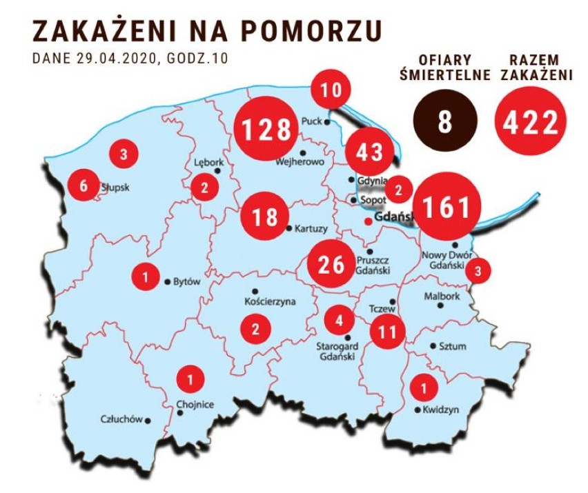 Gdzie są zakażeni w powiecie puckim i w województwie pomorskim? Koronawirus na Pomorzu: mapa online i lista zakażonych wirusem SARS-CoV-19. Liczby, wykresy