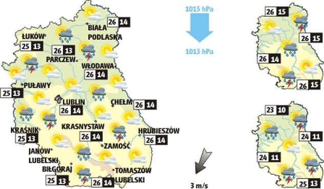 Lublin i region: Prognoza pogody na sobotę oraz dwa kolejne dn