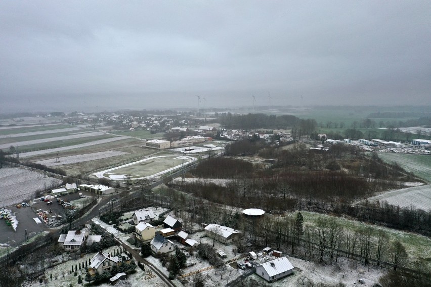 Zima w Postominie i okolicach. Zobacz zdjęcia z lotu ptaka