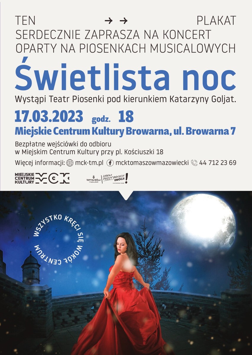 Koncert "Świetlista noc" po raz drugi na scenie MCK w Tomaszowie 