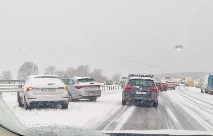 Trudne warunki na autostradzie A4