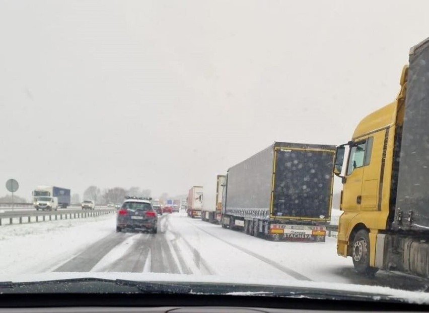 Trudne warunki na autostradzie A4