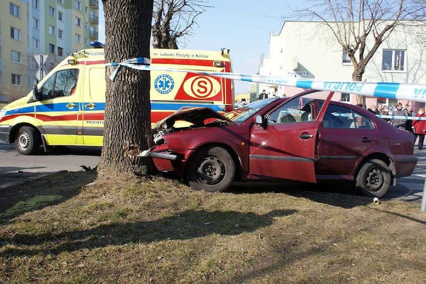 Wypadek na ulicy Asnyka w Kaliszu