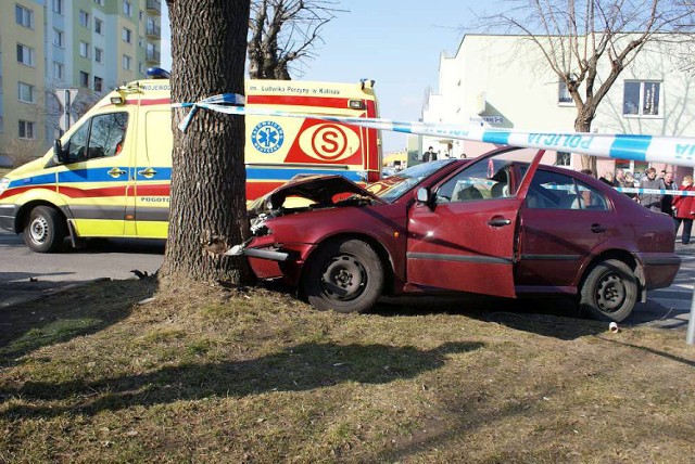 Wypadek na ulicy Asnyka w Kaliszu