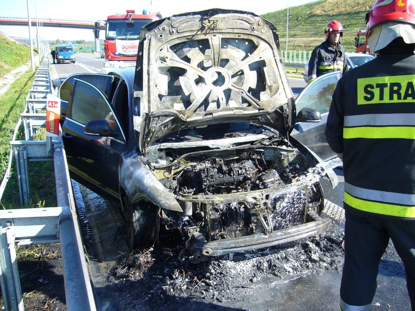 Pożar samochodu na A1. Cała trasa na Czechy zablokowana