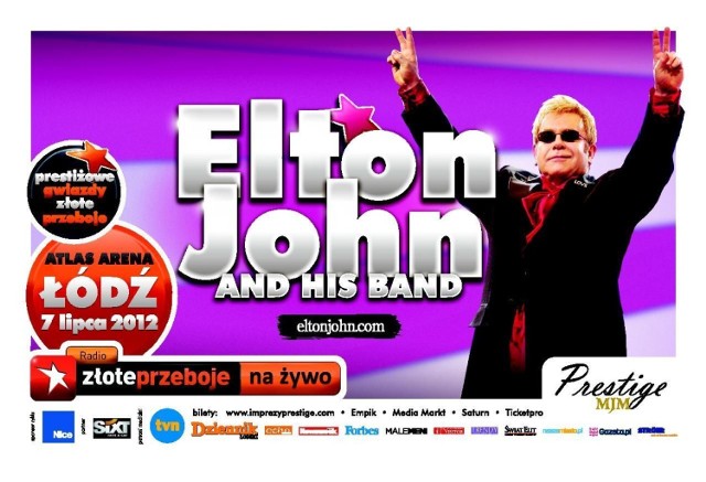 Plakat koncertu Eltona Johna w Łodzi