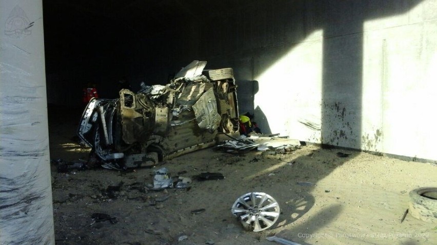 Wypadek na A1, dwie osoby nie żyją. Strażacy z Radomska wspierali jednostki z Częstochowy