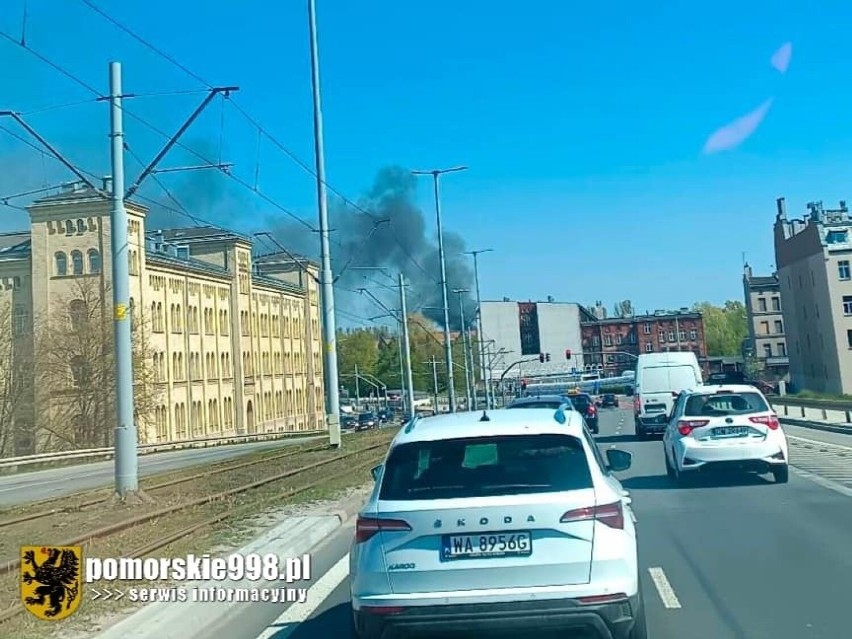 Pożar przy ulicy Maki w Gdańsku.