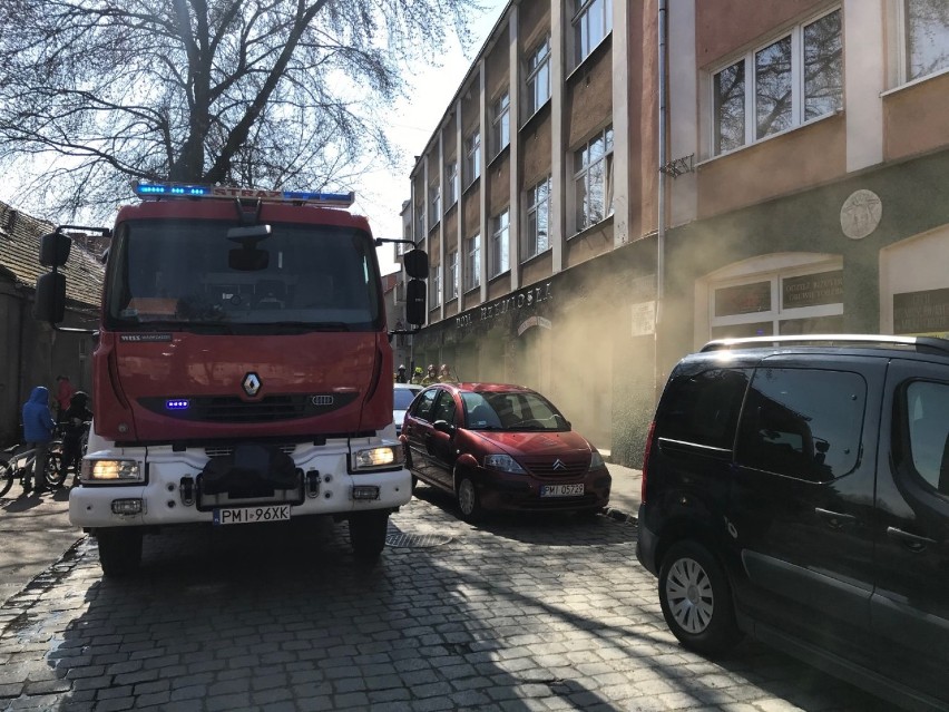 Pożar w kotłowni Domu Rzemiosła przy ulicy 3 maja w...