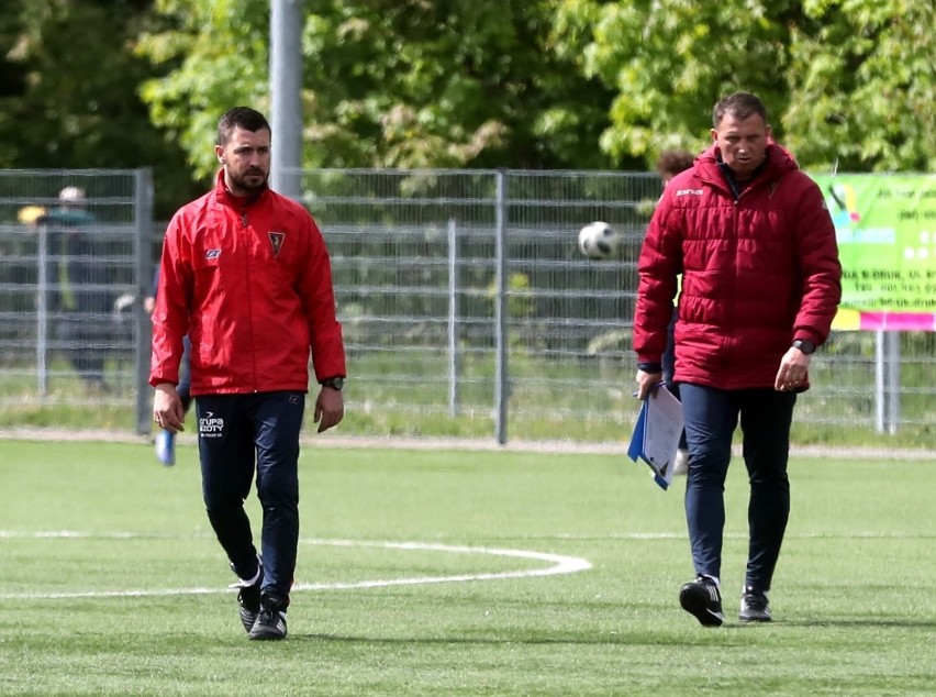 Piotr Łęczyński podczas meczu juniorów starszych Pogoni...