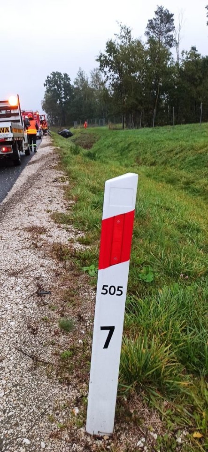 Do wypadku doszło na 505 kilometrze autostrady, na pasie w...