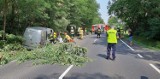 Wypadek na DK 91 w Kolonii Borowiecko w gminie Gomunice