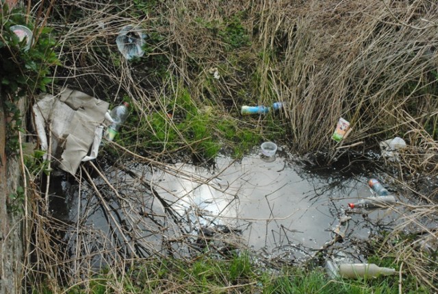 Śmieci przy drogach w powiecie kościańskim