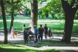 Spacerowicze i rowerzyści odwiedzili Park miejski w Bytomiu im. Franciszka Kachla. Tłumy ludzi w parku
