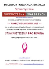 Wałbrzych: Zbierają nakrętki dla Stowarzyszenia Pro Femina