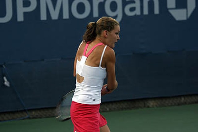Agnieszka Radwańska w US Open. Fot: Piotr Szerszeń Madej